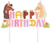 Topper na tort KONIKI Konie Happy Birthday 14cm