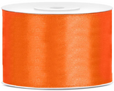 Tasiemka satynowa, pomarańczowa, 50mm/25m