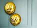 Balon foliowy 80th Birthday, złoty, 45cm