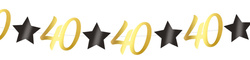 Baner Girlanda Papierowa 40 URODZINY 300cm