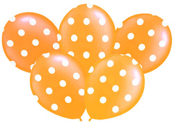 Balony Grochy 14" Pomarańczowe , 5 szt.