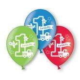 Balony „1st Birthday” 28 cm, 6 szt.