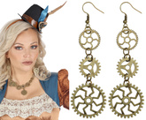 Kolczyki Wiszące Steampunk Koła Zębatki 2szt.