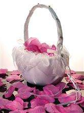 Koszyczek biały na płatki róż lub pieniążki, 1 szt