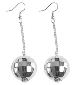 Kolczyki Wiszące Disko Kula Lata 80 90 Disco Ball