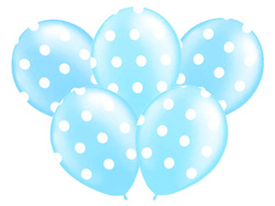 Balony Grochy 14" Błękitne, 1 szt.