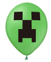 Zestaw balonów Zielone Minecraft 12 cali, 12 szt.