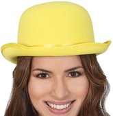 Elegancki Kapelusik MELONIK Klauna ŻÓŁTY Disco