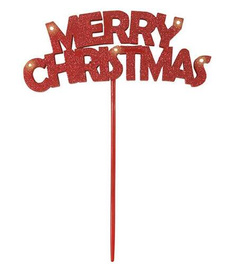 Dekoracja napis świecący Merry Christmas, 1 szt