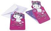 Zaproszenia Charmmy Kitty w serduszka, 6 szt.
