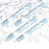 Tuba z motylkami, biały, 40cm 4 szt.