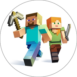 Opłatek tortowy 14 cm, Minecraft 1 szt.