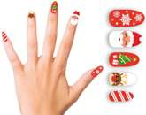 Sztuczne Paznokcie + KLEJ Świąteczne 12szt.