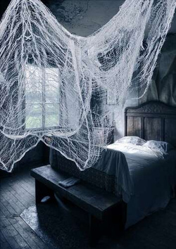 Biała SIATKA Pajęczyna Halloween 76x228cm