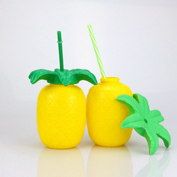 Kubek HAWAJSKI ananas ze słomką, 1szt.