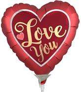 Balon Foliowy Serce Love You Walentynki 23cm, 1szt