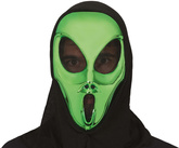 MASKA z Kapturem Zielony KOSMITA Obcy Ufo Alien