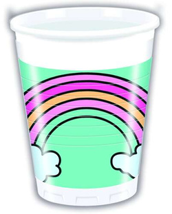 Kubeczki Magiczny Jednorożec 200ml 8szt