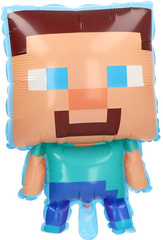 Balon Foliowy LUDZIK Gra Pixele Piksele Steve 66cm
