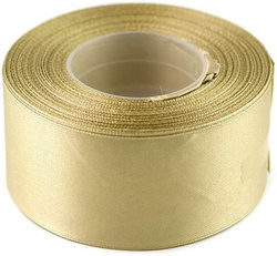 Tasiemka satynowa 50 mm x 32 m, złoty koniakowy