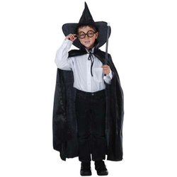 Zestaw Czarodziej peleryna,kapelusz,okulary,różdżk