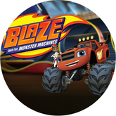 Opłatek tortowy 14 cm, Blaze i Megamaszyny 1 szt.