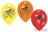 Balony "Szkielet" HALLOWEEN, 22cm, 6 szt.