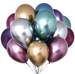 Balony metaliczne CHROM 14 cali, 10 szt., mix