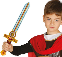 Piankowy MIECZ RYCERSKI Lew Broń Wojownik 53cm