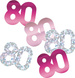 Konfetti Dekoracyjne 80 URODZINY Różowe 14g