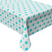 Obrus foliowy w grochy turkusowy, 100x130cm