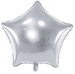 Balon foliowy Gwiazdka, 70cm, srebrny, 1 szt.