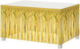 Skirting Dekoracja na Brzeg Stołu Złota 0,8x3m