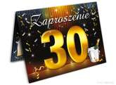 Zaproszenie na 30 urodziny, 1 szt.