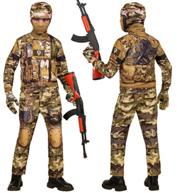 Strój Kostium ŻOŁNIERZ Moro Wojsko Komandos 8-10 l
