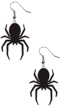 KOLCZYKI Czarne PAJĄKI Tarantule Czarna Wdowa 2szt