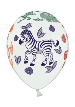 Balony 14" Pastel White Zoo 5  szt.