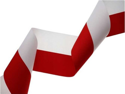 Tasiemka rypsowa biało-czerwona 25mm 30y