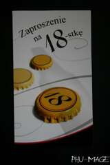 Zaproszenie na 18 urodziny, 1 szt.