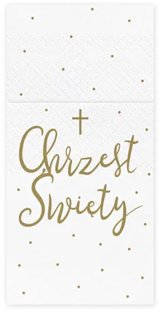 Kieszonka na sztućce 'Chrzest Święty 10x20cm 6szt.