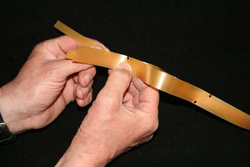 Wstążki ściągane kokardy 3 cm, 10 szt,srebry metal