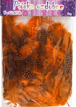 Piórka nakrapiane pomaranczowe op.3g