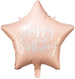 Balon foliowy Happy Birthday40cm jasny pudrowy róż