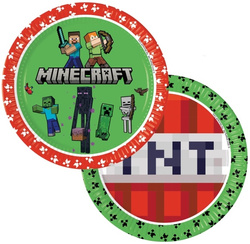 Zestaw Talerzyki Kubeczki MINECRAFT, 16szt.