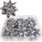 Rozety przyklejane 11 cm, srebrne 12 szt. 1 op.