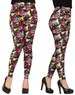 Spodnie LEGGINSY Kolorowe Disco LATA 80, M