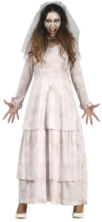 Strój Kostium Panna Młoda Duch Zjawa Halloween L