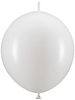 Balony z łącznikiem, 33 cm, biały 20szt.