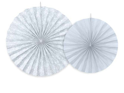 Rozety dekoracyjne, szaroniebieski, 1op.