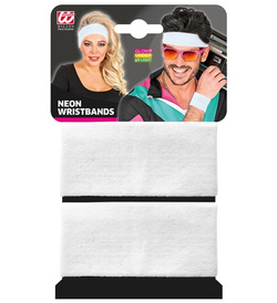 OPASKI Na Nadgarstki Ręce BIAŁE Disco Lata 80 2szt